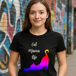Camiseta Vida de Mamá Gata - Gatito Estiramiento