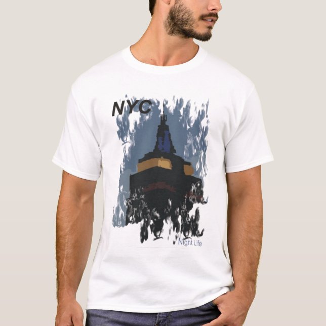 Camiseta Vida de noche de NYC (Anverso)