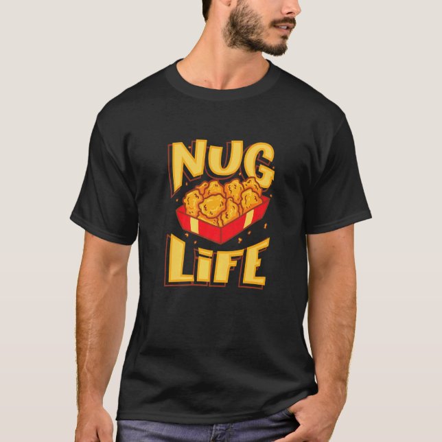 Camiseta Vida de nugget de pollo (Anverso)