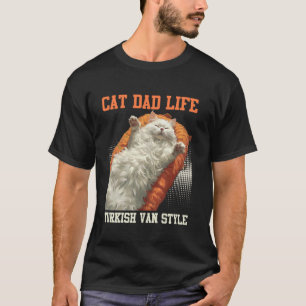 Camiseta VIDA DE PADRE DE GATO AL ESTILO TURCO VAN Divertid