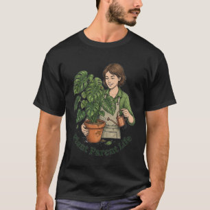Camiseta Vida de padre de plantas Divertido humor botánico 