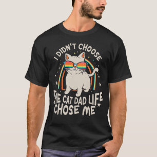 Camiseta Vida de papá gato Vida de papá gato Me eligió Dueñ