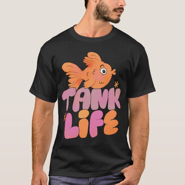 Camiseta Vida de pecera (Púrpura) (Anverso)