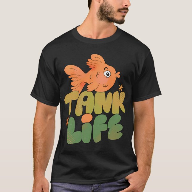 Camiseta Vida de pecera (Verde) (Anverso)