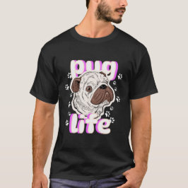 Camiseta vida de perro de pug