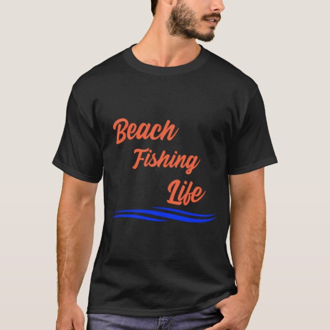 Camiseta Vida de Pesca en la Playa (Anverso)