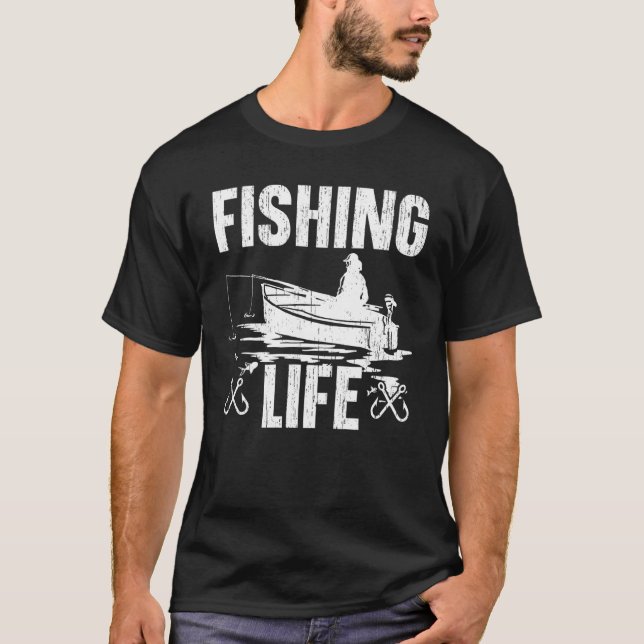 Camiseta Vida de pescador pesca (Anverso)
