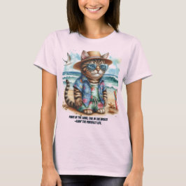 Camiseta Vida de playa perfecta para amantes de Kitty Cat 