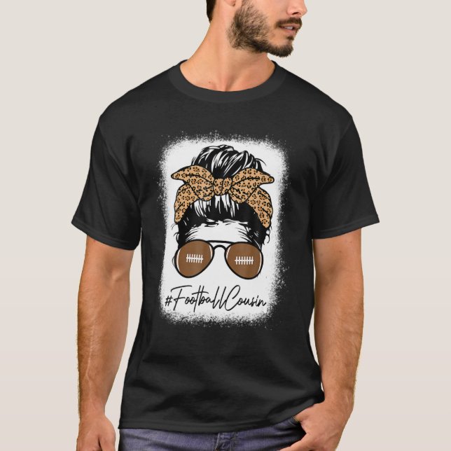 Camiseta Vida de primo de fútbol blanqueado con leopardo de (Anverso)