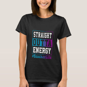 Camiseta Vida de profesora de energía directa de las mujere