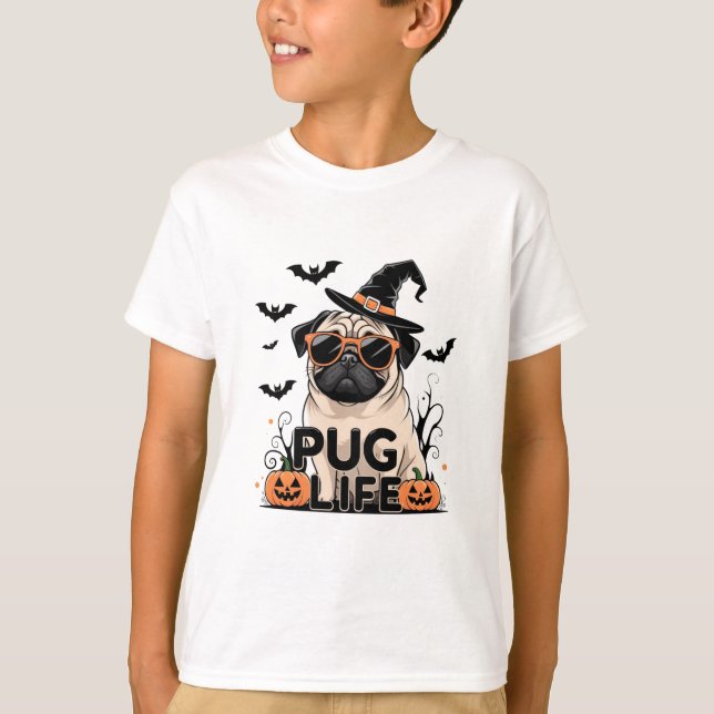 Camiseta Vida de Pug - Divertido Perro Lover T-Shirt Diseño (Anverso)