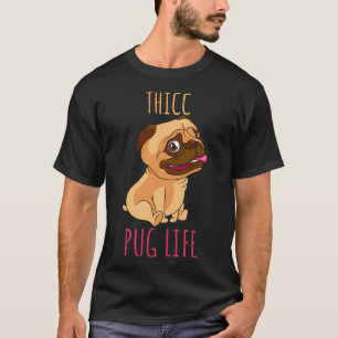 Camiseta Vida de Pug Gordo Divertida Para Amantes de Pug y