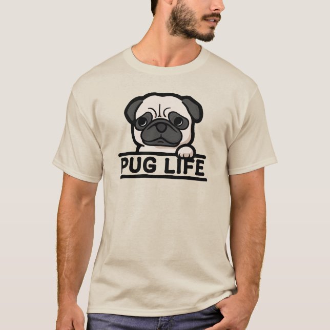 Camiseta VIDA DE PUG – para Fans de Pug Hardcore (Anverso)