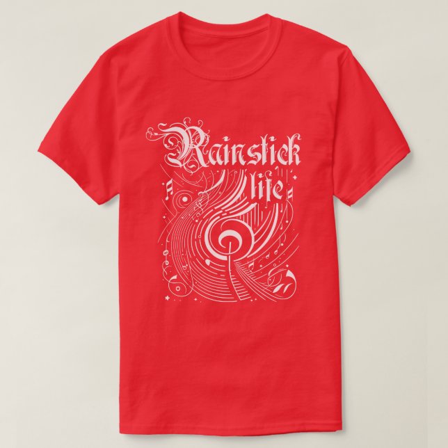 Camiseta Vida de Rainstick de la música ondulada (Diseño del anverso)