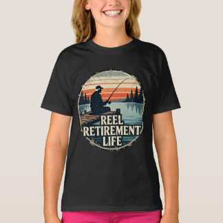 Camiseta Vida de retiro de pesca con carrete