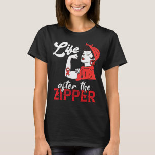 Camiseta Vida de sobreviviente de cirugía de corazón abiert