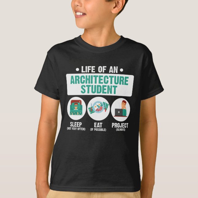 Camiseta Vida De Un Estudiante De Arquitectura (Anverso)