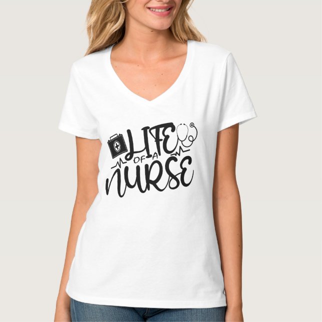 CAMISETA VIDA DE UNA ENFERMERA. (Anverso)