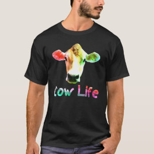 Camiseta Vida de vaca Granjero Ganadería Avicultura Lácteos