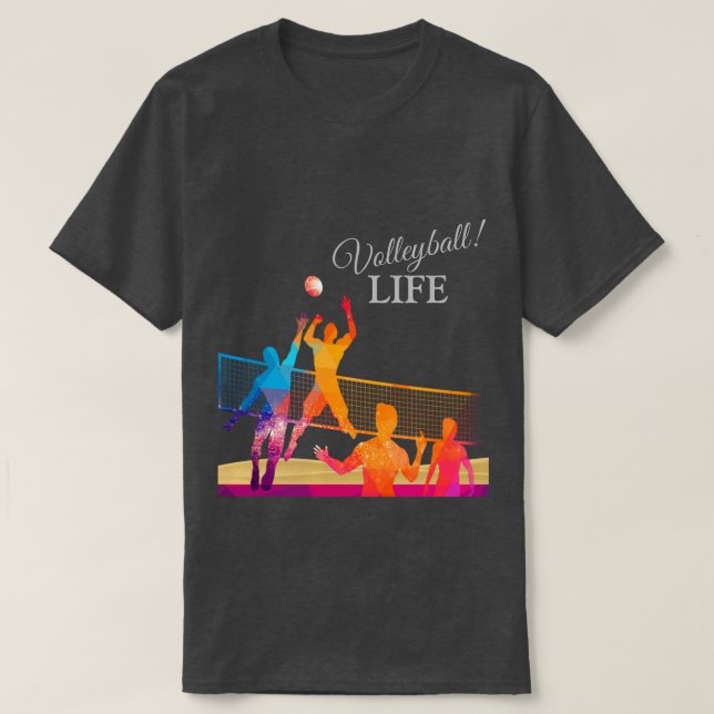 Camiseta Vida de voleibol (Diseño del anverso)