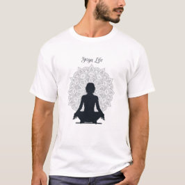 Camiseta Vida de Yoga Negro