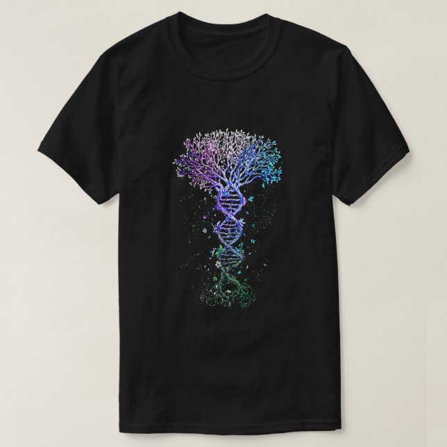 Camiseta Vida del árbol del ADN Genética de la Tierra Biolo (Diseño del anverso)