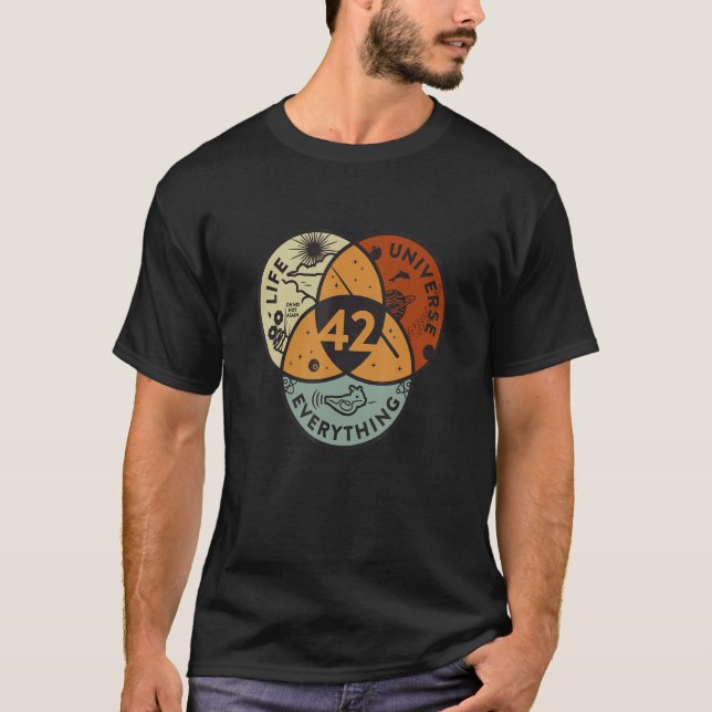 Camiseta Vida Del Diagrama De Venn El Universo Y Todo 42 (Anverso)