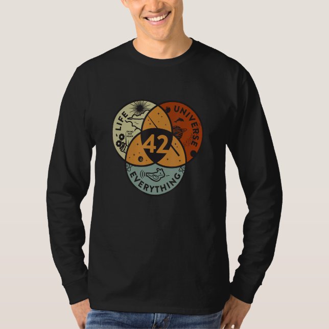 Camiseta Vida Del Diagrama De Venn El Universo Y Todo - 42 (Anverso)