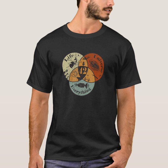 Camiseta Vida Del Diagrama De Venn El Universo Y Todo 42 (Anverso)