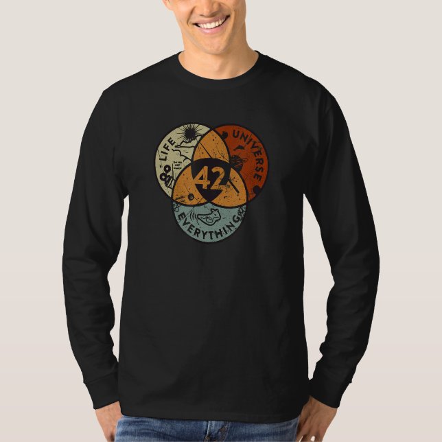 Camiseta Vida Del Diagrama De Venn El Universo Y Todo 42 (Anverso)