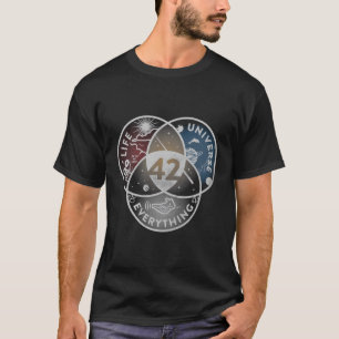Camiseta Vida Del Diagrama De Venn El Universo Y Todo 42 L