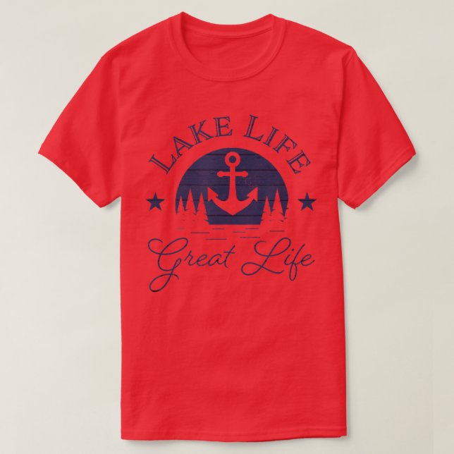 Camiseta Vida del lago Vida Grande Vida Azul Agua Buena Nat (Diseño del anverso)