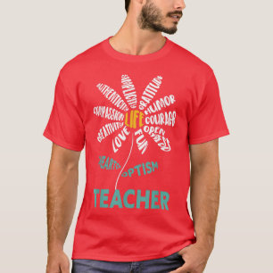 Camiseta Vida del profesor Flor de margarita Escuela de Ens