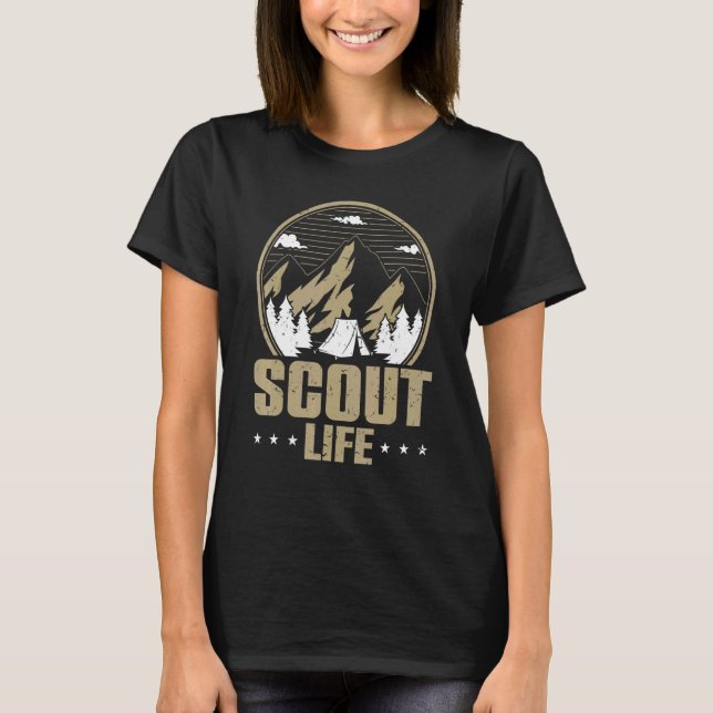 Camiseta Vida del Scout de Senderismo y Camping (Anverso)