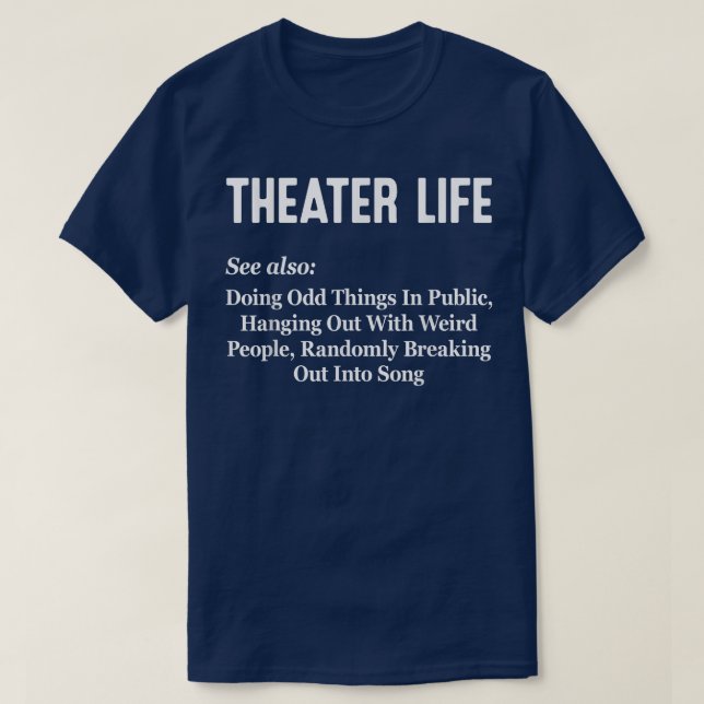 Camiseta Vida del teatro Nerd Curioso Teatro Musical Tespia (Diseño del anverso)