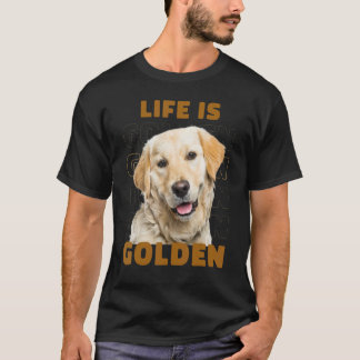 Camiseta Vida Divertida Es Dorado Retriever Dorado Perro