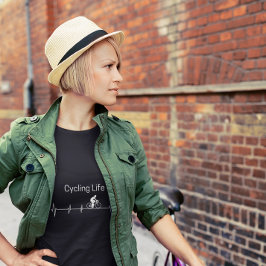 Camiseta Vida en bicicleta, personalizable latido