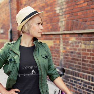 Camiseta Vida en bicicleta, personalizable latido