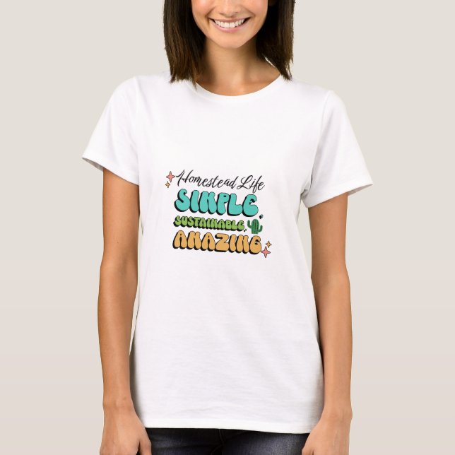 Camiseta Vida en casa: simple, sostenible, asombrosa (Anverso)
