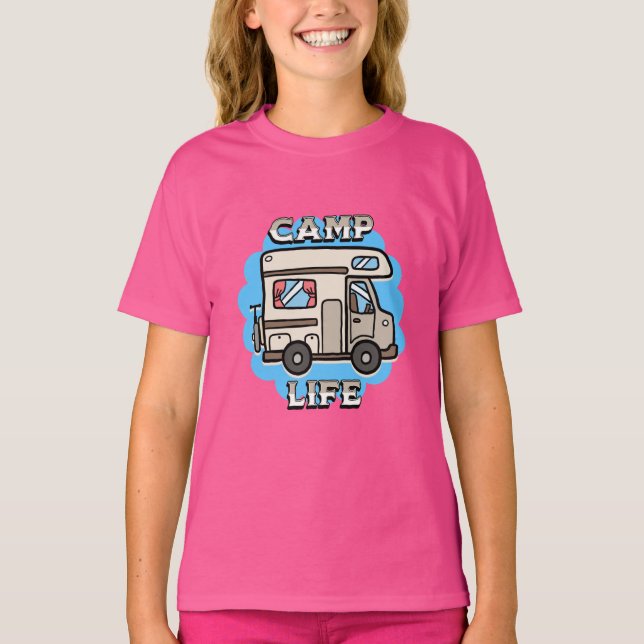 Camiseta Vida en el campamento | Camper retro (Anverso)