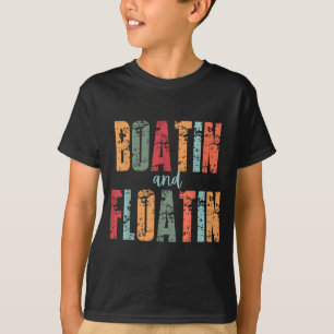 Camiseta Vida en el lago de vacaciones de verano flotando y