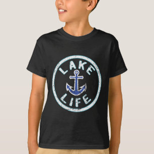 Camiseta Vida en el lago Pesca Dicho de barca Vacaciones de