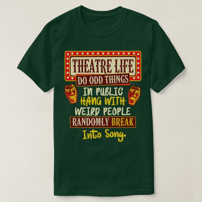 Camiseta Vida en el teatro (Diseño del anverso)