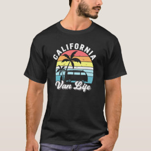 Camiseta Vida en Furgoneta de California Palma Tabla de Sur