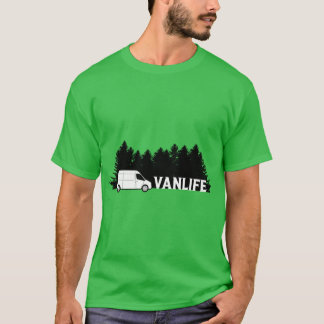 Camiseta Vida en furgoneta entre la familia de árboles
