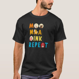 Camiseta Vida en la granja animal Decir vaca cabra granje
