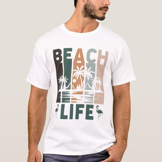 Camiseta Vida en la playa (Anverso)