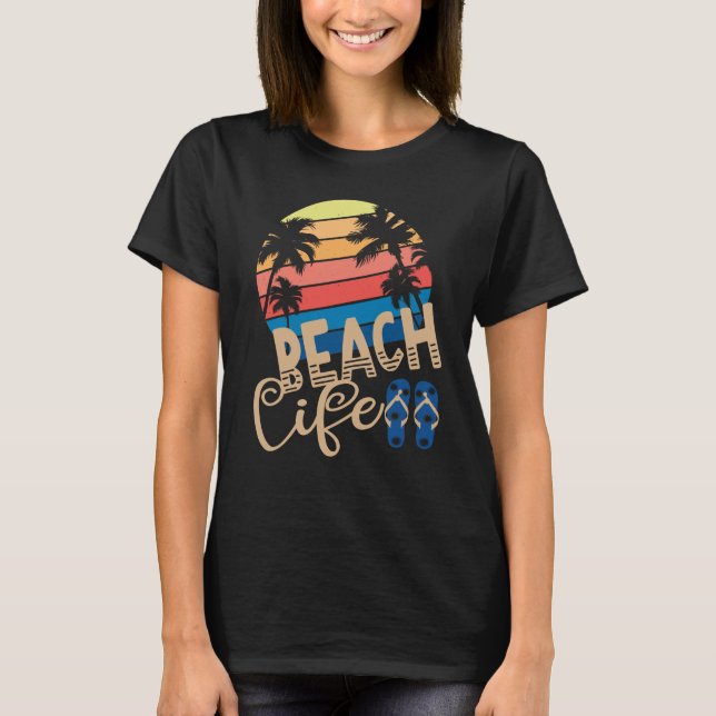Camiseta Vida en la playa (Anverso)