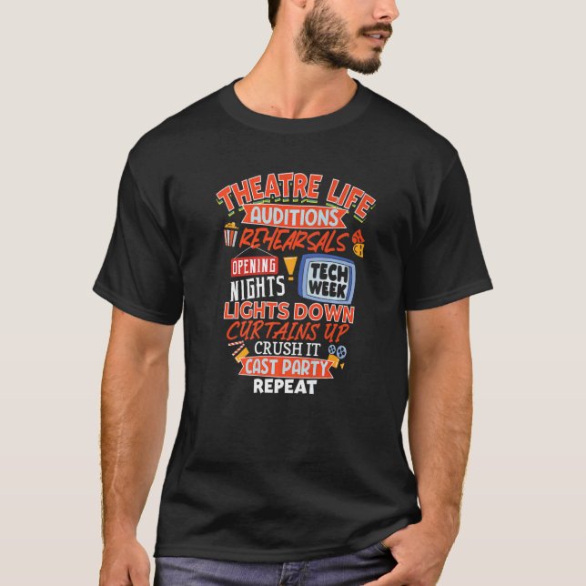 Camiseta Vida en teatro de actor de Broadway (Anverso)