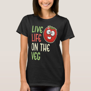 Camiseta Vida En Vivo De Las Horas Vegetales Vegetales Vege